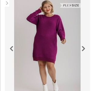 💥SALE💥Umgee Plus - Magenta Sweater Dress